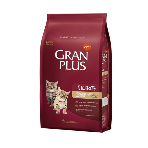 GRANPLUS GATOS FILHOTE FRANGO E ARROZ 3KG